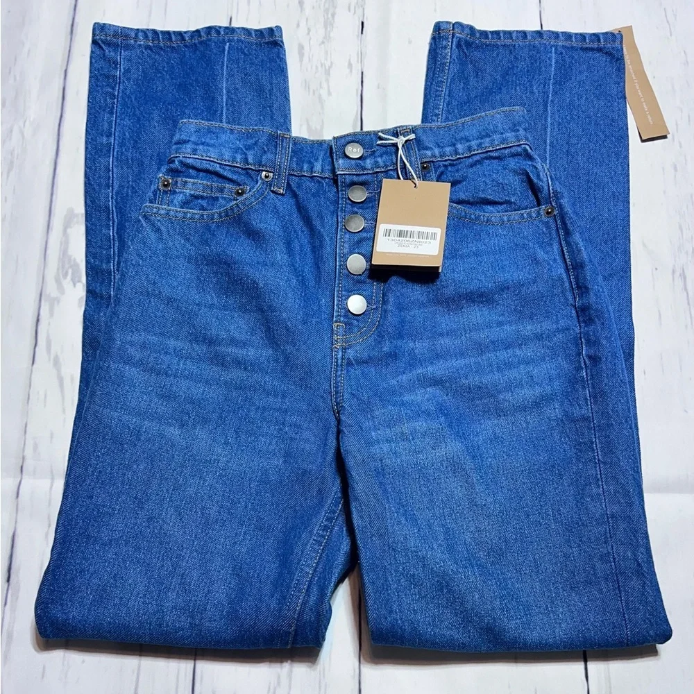 🎉HOST PICK🎉 Reformation Cynthia Button Fly High Rise Straight Jeans - Picture 4 of 10